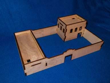 Walled Compound With Removable Roof (MDF) - 15MMDF038-R - 