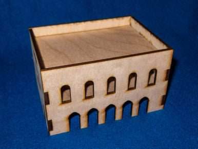 Middle East Two Story Building With Removable Roof (MDF) - 15MMDF032-R - 
