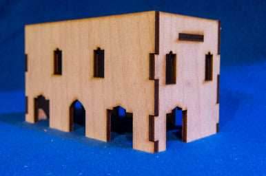 Middle East Two Story Building With Removable Roof (MDF) - 15MMDF019-R - 