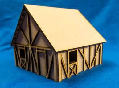 One Story Small Half Timber House - 28MMDF301 - 