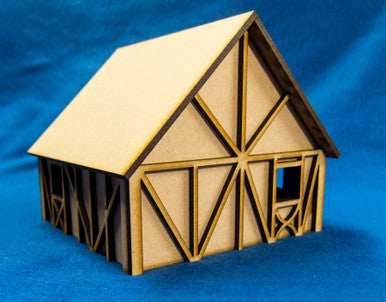One Story Small Half Timber House - 28MMDF301 - 