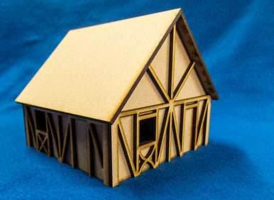 One Story Small Half Timber House - 28MMDF301 - 