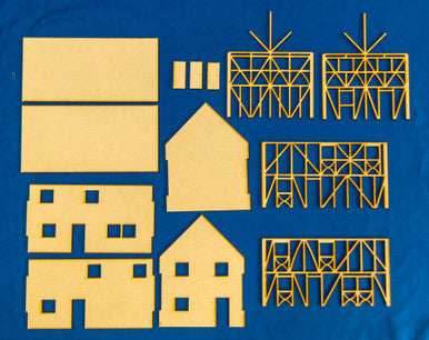 Two Story Medium Half Timber House - 28MMDF302 - 