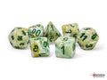 Marble Mega-hedral Green/dark green 7-Die Set - 