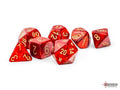Scarab Mega-hedral Scarlet/gold 7-Die Set - 