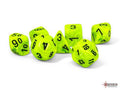Vortex Mega-hedral Bright Green/black 7-Die Set - 