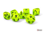 Vortex Mega-hedral Bright Green/black 7-Die Set - 