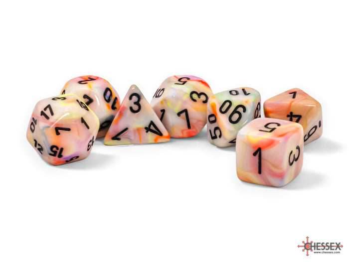 Festive Mega-hedral Circus/black 7-Die set - 