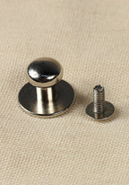 Button Rivet 5x, 12 x 9,8mm, M3, Brass/Nickel
