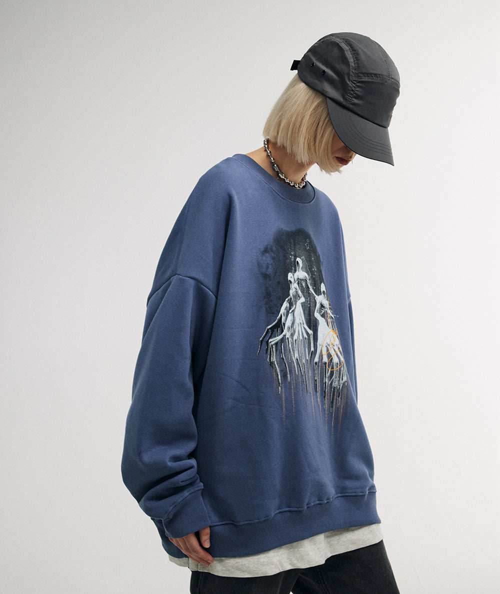 Evolving Human Race Sweater - Blue / S