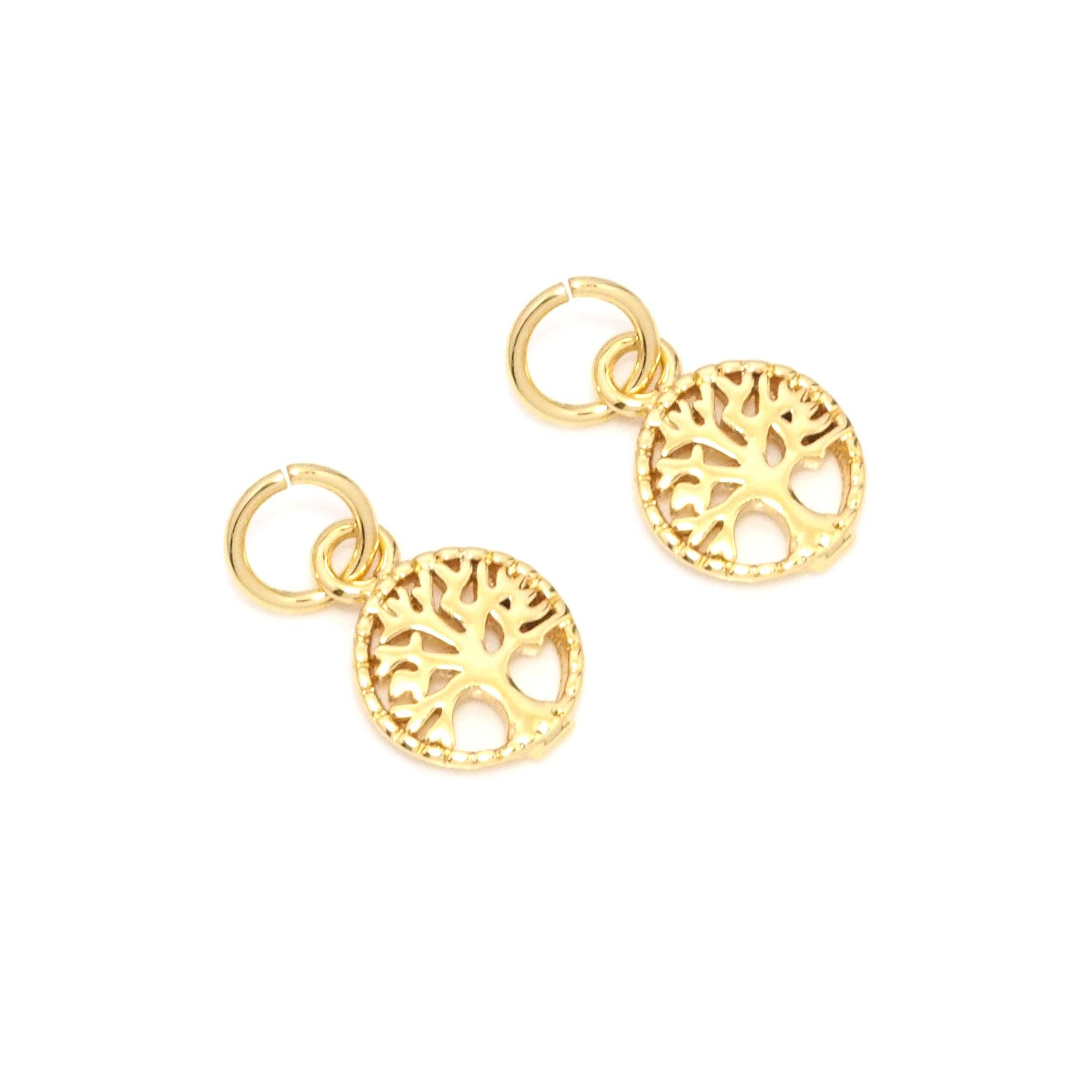 Cute Gold Tree Charm, Sku#Y773