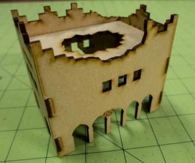 Middle East Two Story Building (MDF) - 15MMDF016-D - 
