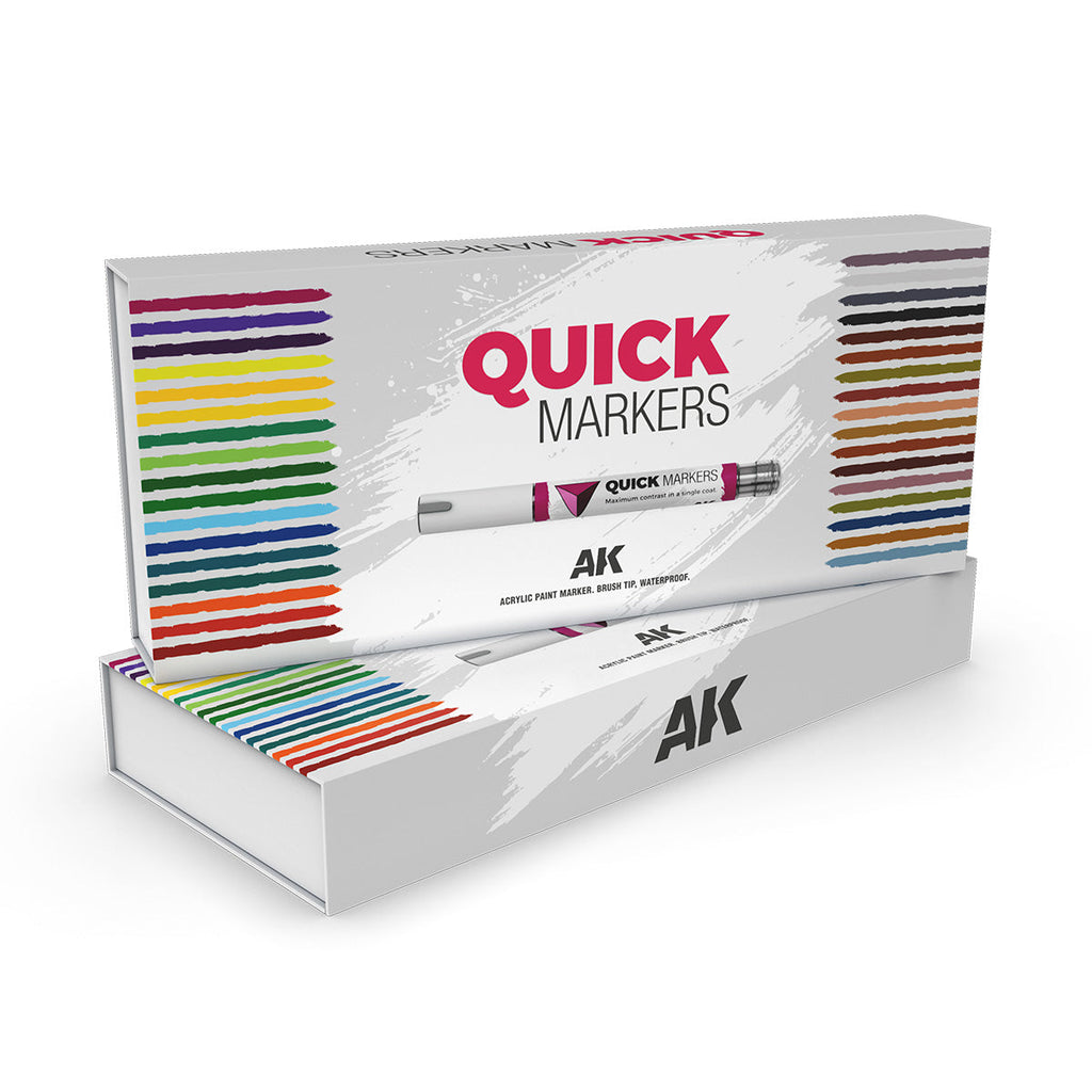 AK Interactive Markers: Quick Markers - Full Range Special Box (34 count)