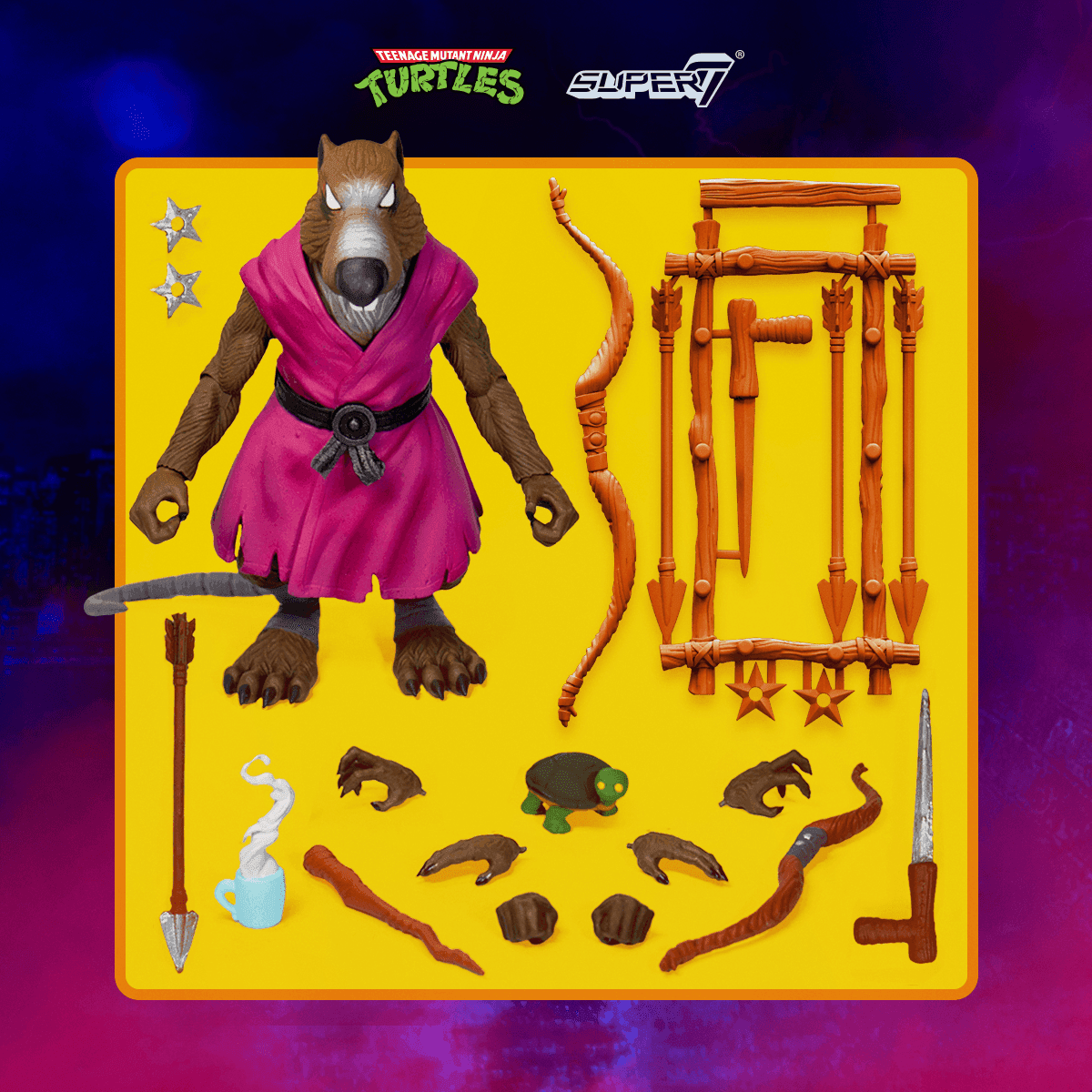 Super7 x Teenage Mutant Ninja Turtles Ultimates Splinter V2 Action Figure TMNT - 