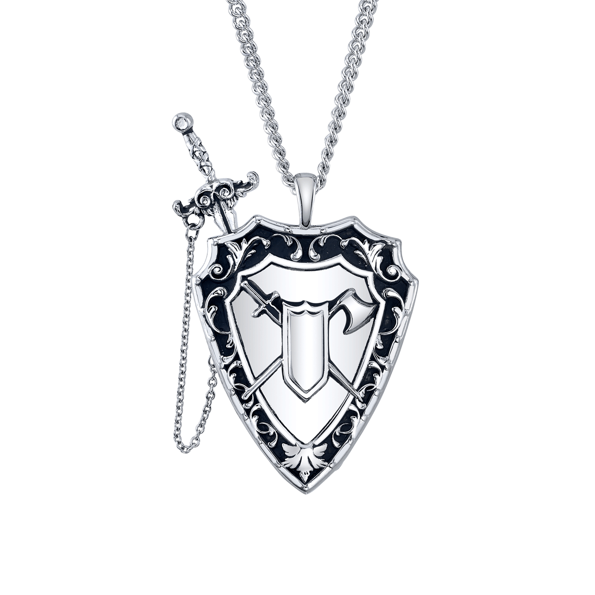 Dungeons and Dragons X RockLove Fighter Sword and Shield Necklace - 