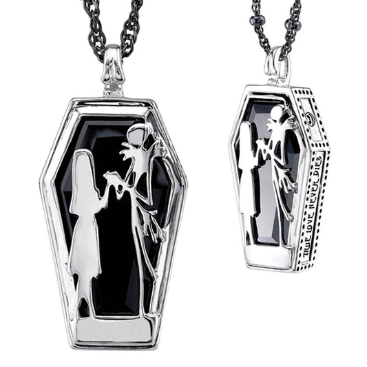 Disney X RockLove THE NIGHTMARE BEFORE CHRISTMAS Jack & Sally Necklace - 