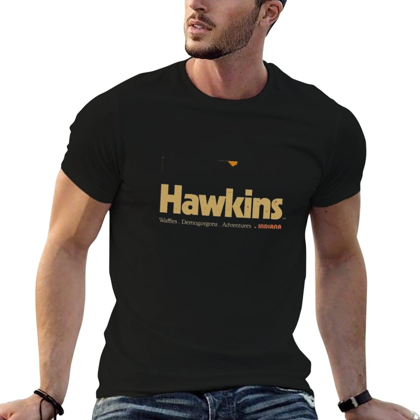 Visit Hawkins Indiana Vintage 80's TV Series  Classic T-Shirt