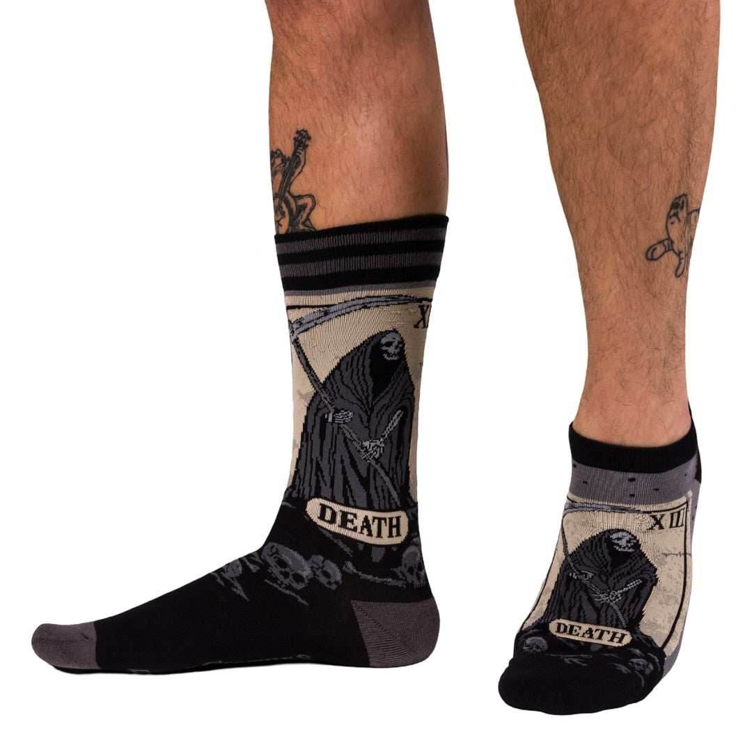 Death Tarot Card Ankle and Crew Sock Pack | 2 Designs - 
