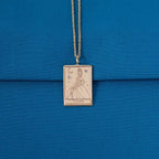 Disney X RockLove THE PRINCESS AND THE FROG Tiana Tablet Necklace - Sterling Silver