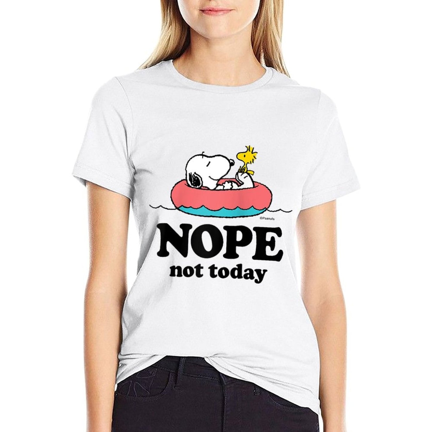 Peanuts - Snoopy Nope Not Today Raglan Baseball  Vintage-inspired T-Shirt