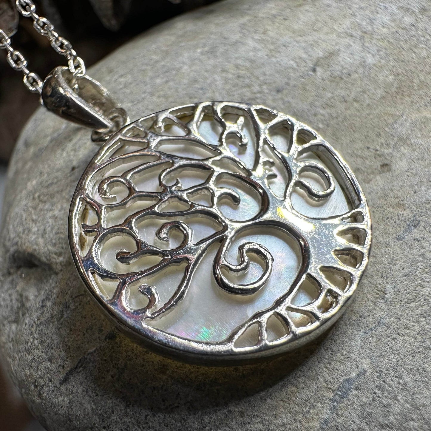Gynnifer Tree of Life Necklace - abalone shell
