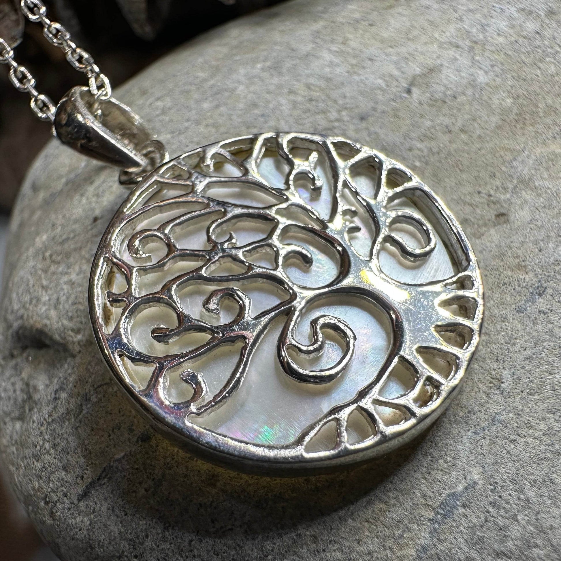 Gynnifer Tree of Life Necklace - abalone shell