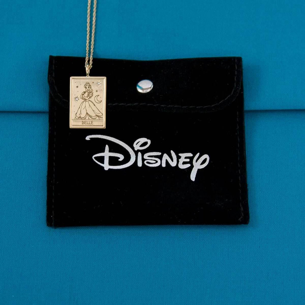 Disney X RockLove BEAUTY AND THE BEAST Belle Tablet Necklace - Sterling Silver
