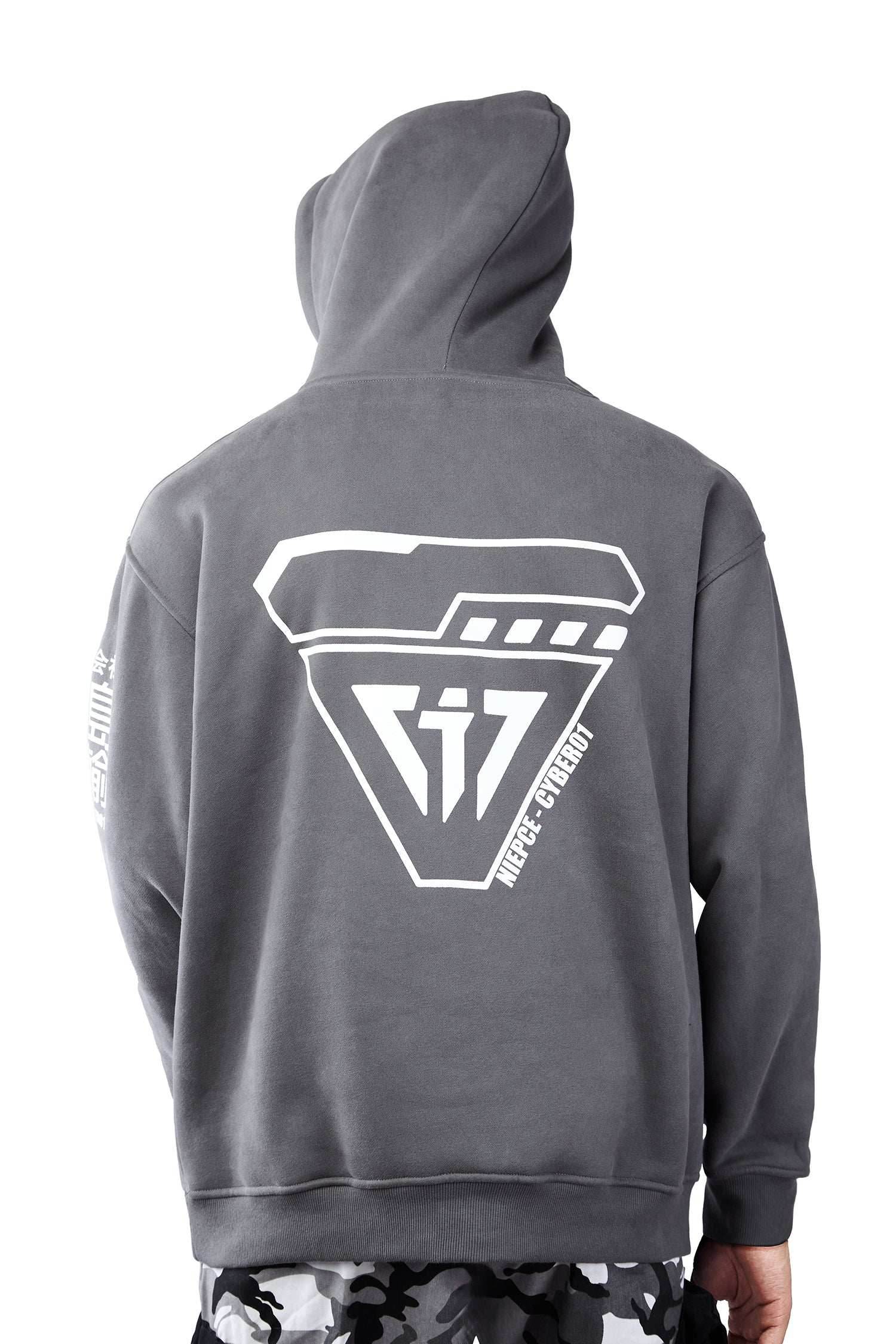 MHH1 Grey Niepce Cyber01 Hoodie - Grey / M