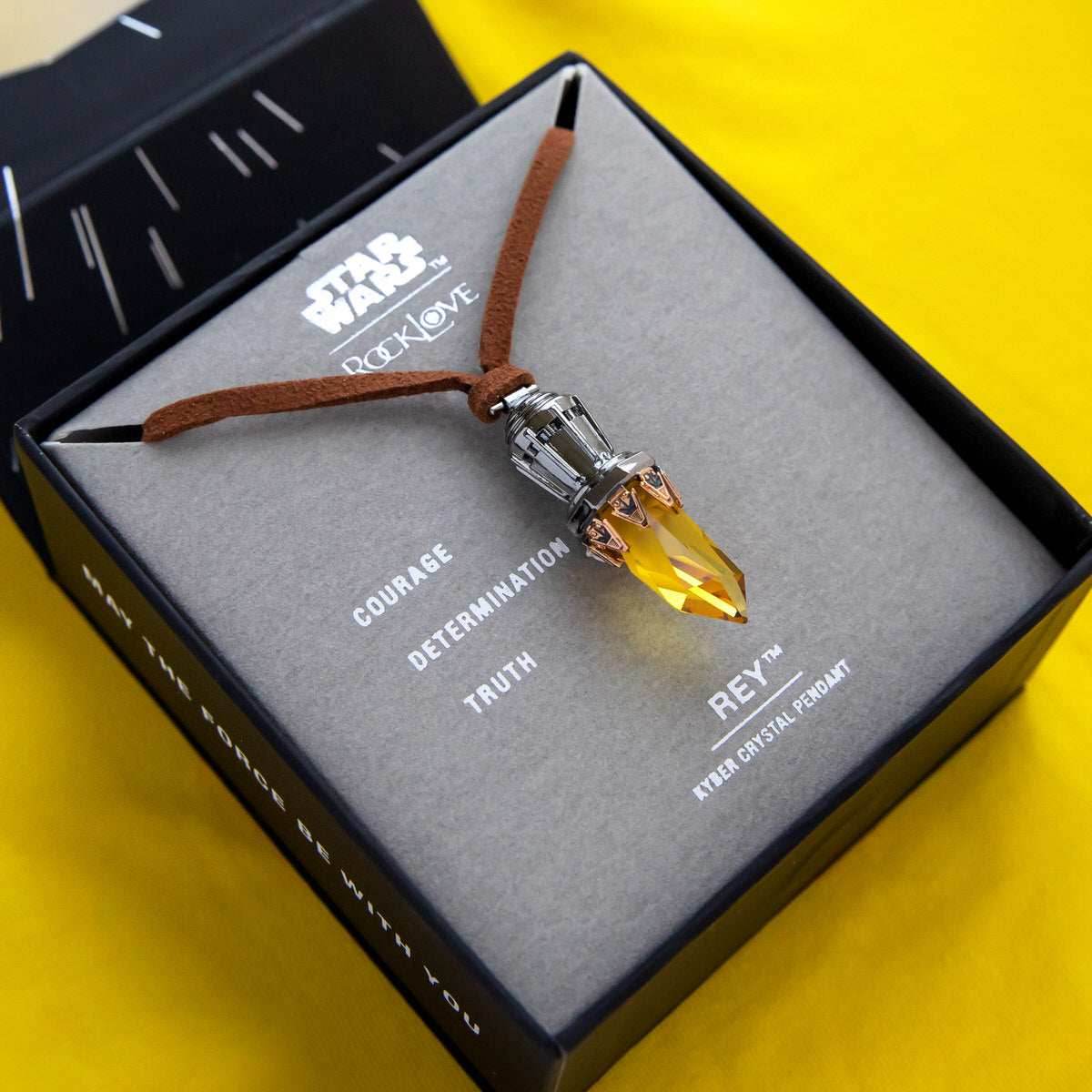 Star Wars X RockLove Rey Kyber Crystal Necklace - 