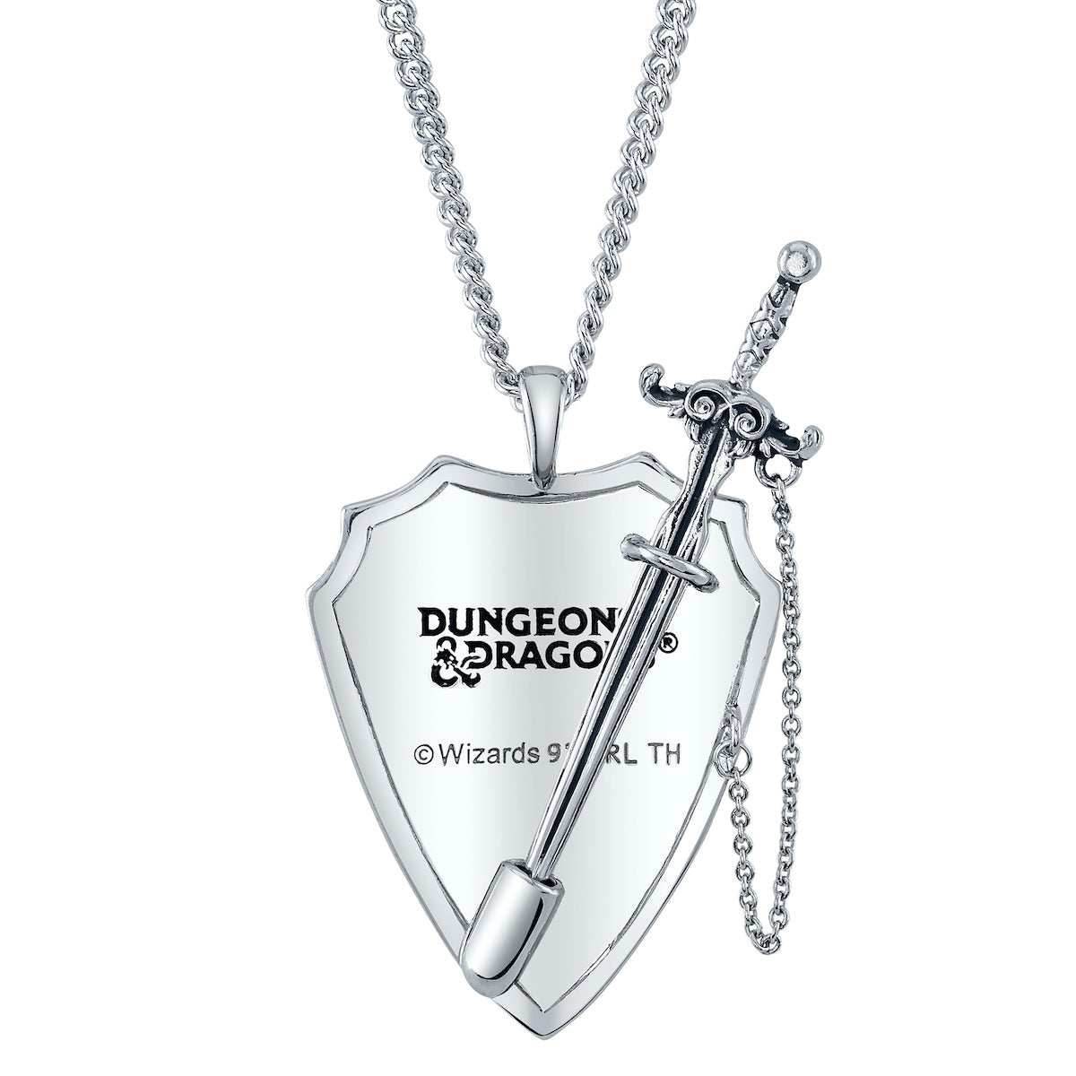 Dungeons and Dragons X RockLove Fighter Sword and Shield Necklace - 