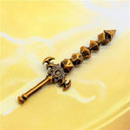 Dice Sword Gold 46mm x 9mm Trinket Novelty - 