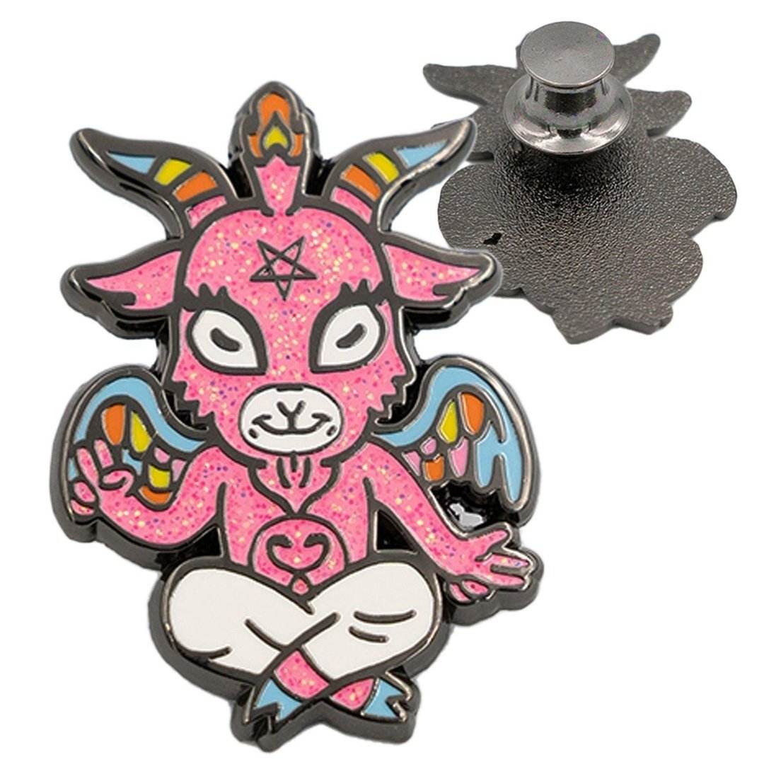Cute and Baby Baphomet Socks and Pins Gift Pack - 