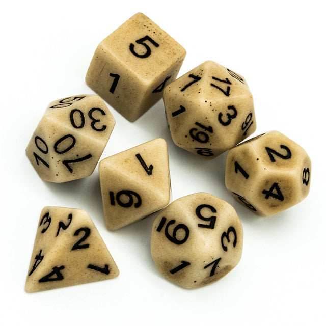 Brown Imitation Stone DND Dice RPG Resin Dice (46g) - 