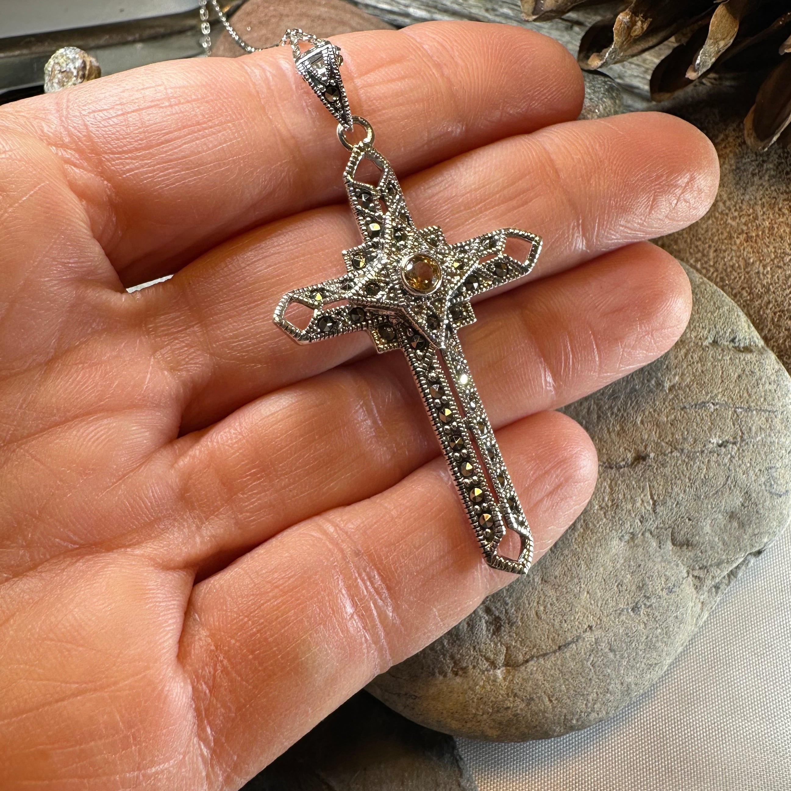 Open Weave Celtic Cross Necklace