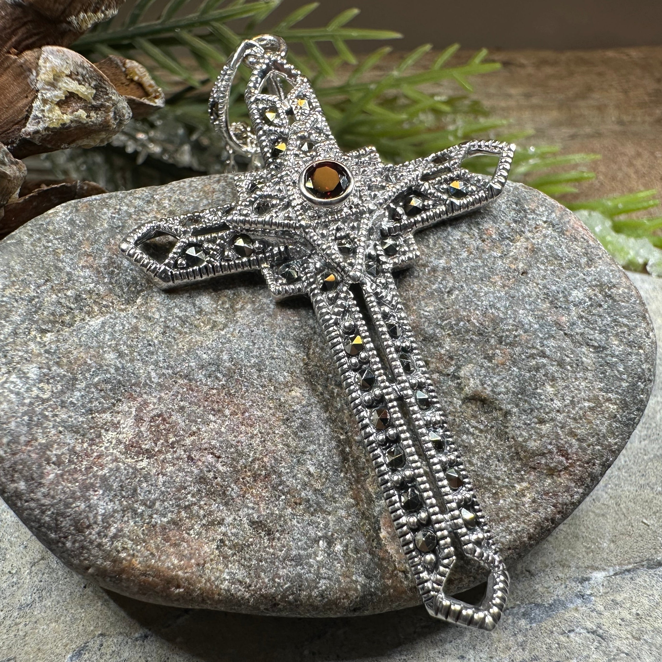 Open Weave Celtic Cross Necklace