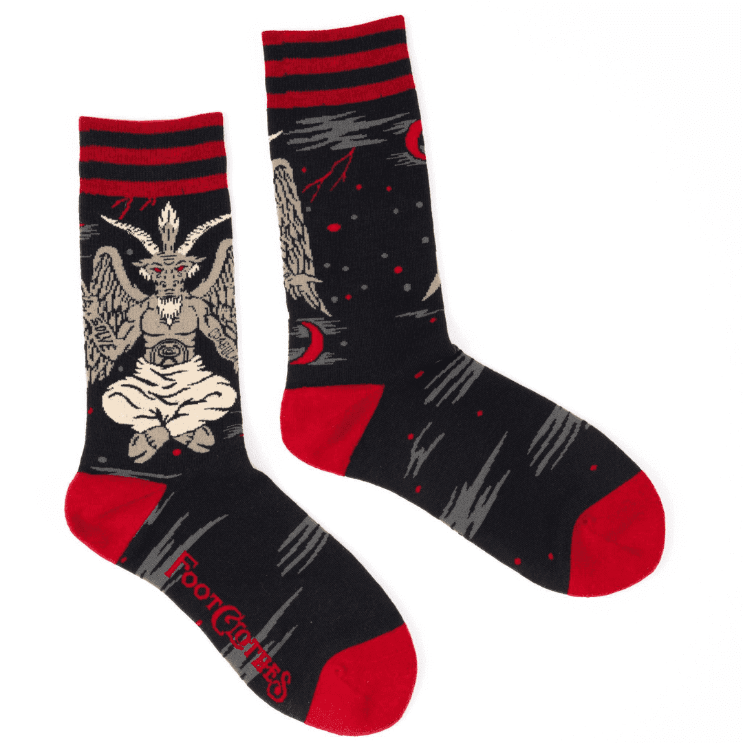 Evil Baphomet Ankle and Crew Sock Pack | 2 Designs - 