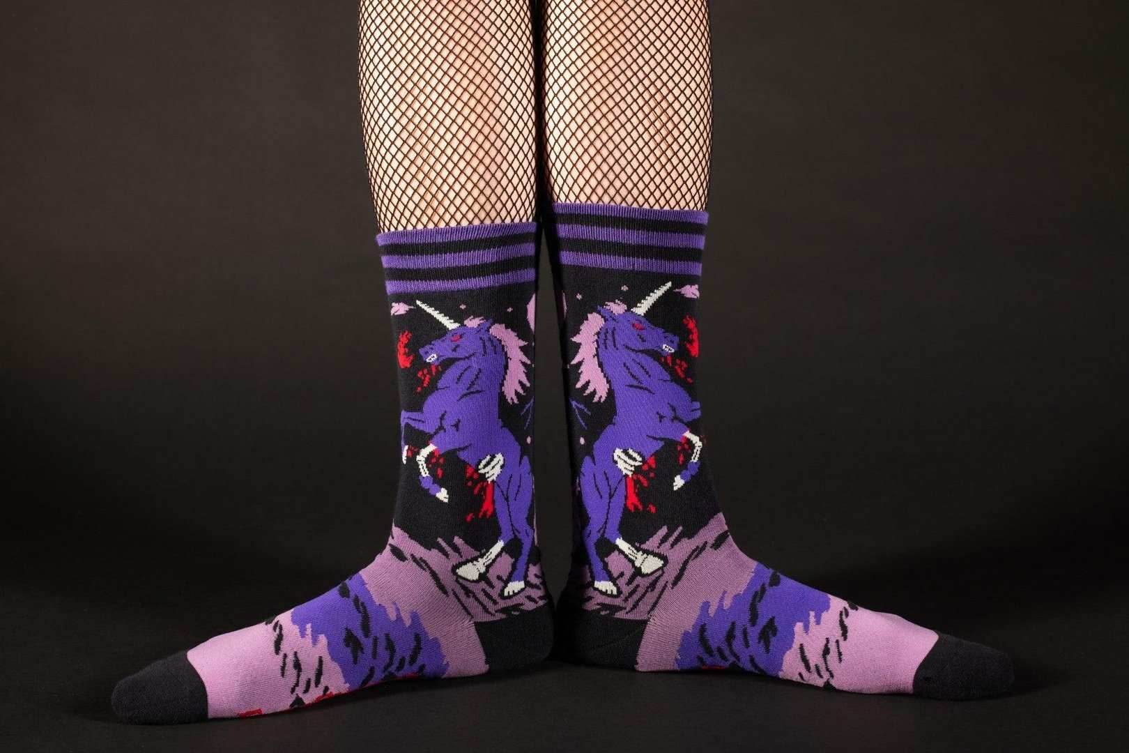 Evil AF Unicorn Crew Socks - 