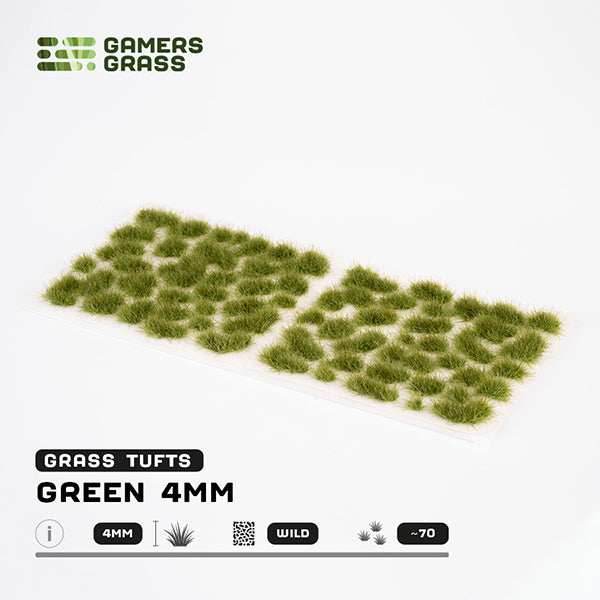 Gamers Grass Tufts: Green 4mm- Wild - 