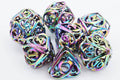 Hollow Hearts: Burnt Opal - Metal RPG Dice Set - 