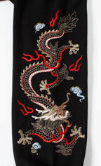 KH9190 Dragon Embroidery Hoodie - Black / S