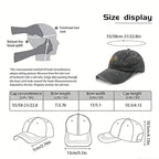 "Thankful Pumpkin" Embroidered Baseball Cap – Vintage Washed Black Hat