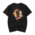 KH852 Golden Koi Fish Embroidery Tee - Black / S