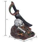Zombie skull reptile toy hiding room fish tank decoration