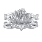 Disney X RockLove DISNEY THE PRINCESS AND THE FROG Tiana Water Lily Stacker Rings - Sterling Silver / Size 5