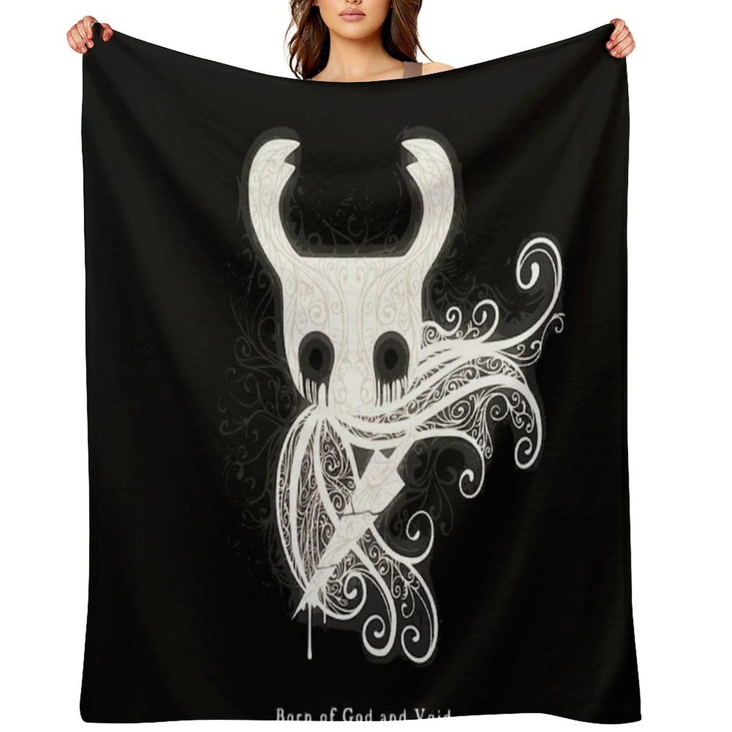 The Knight from Hollow Knight - Born of God And Void Throw Blanket