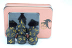 Matt Black with Gold Barbarian Dice Set - 