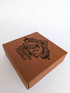 The Fate Twister - D&D - Vegan Leather Dice Box - Chestnut