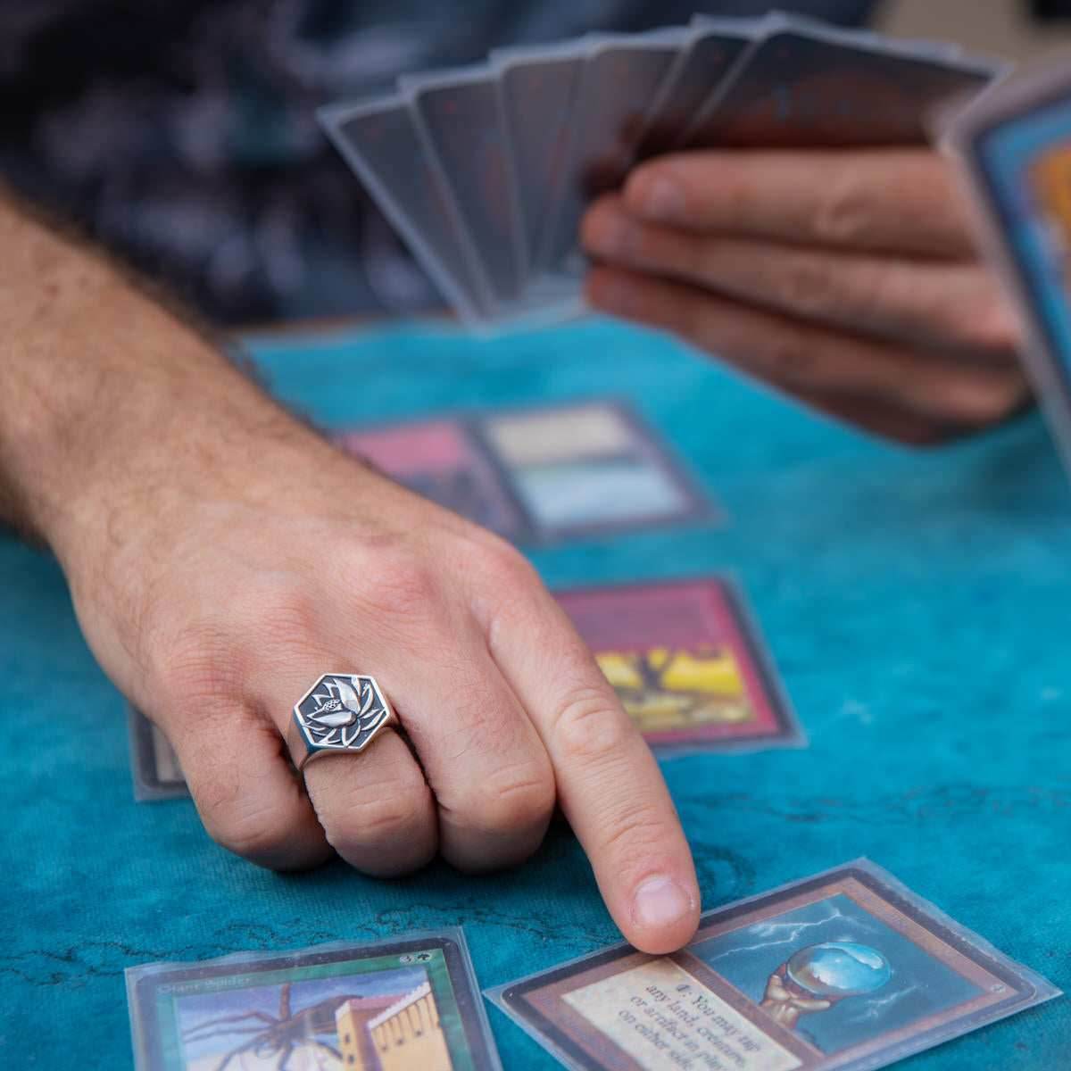 Magic: The Gathering X RockLove Black Lotus Signet Ring - Size 6