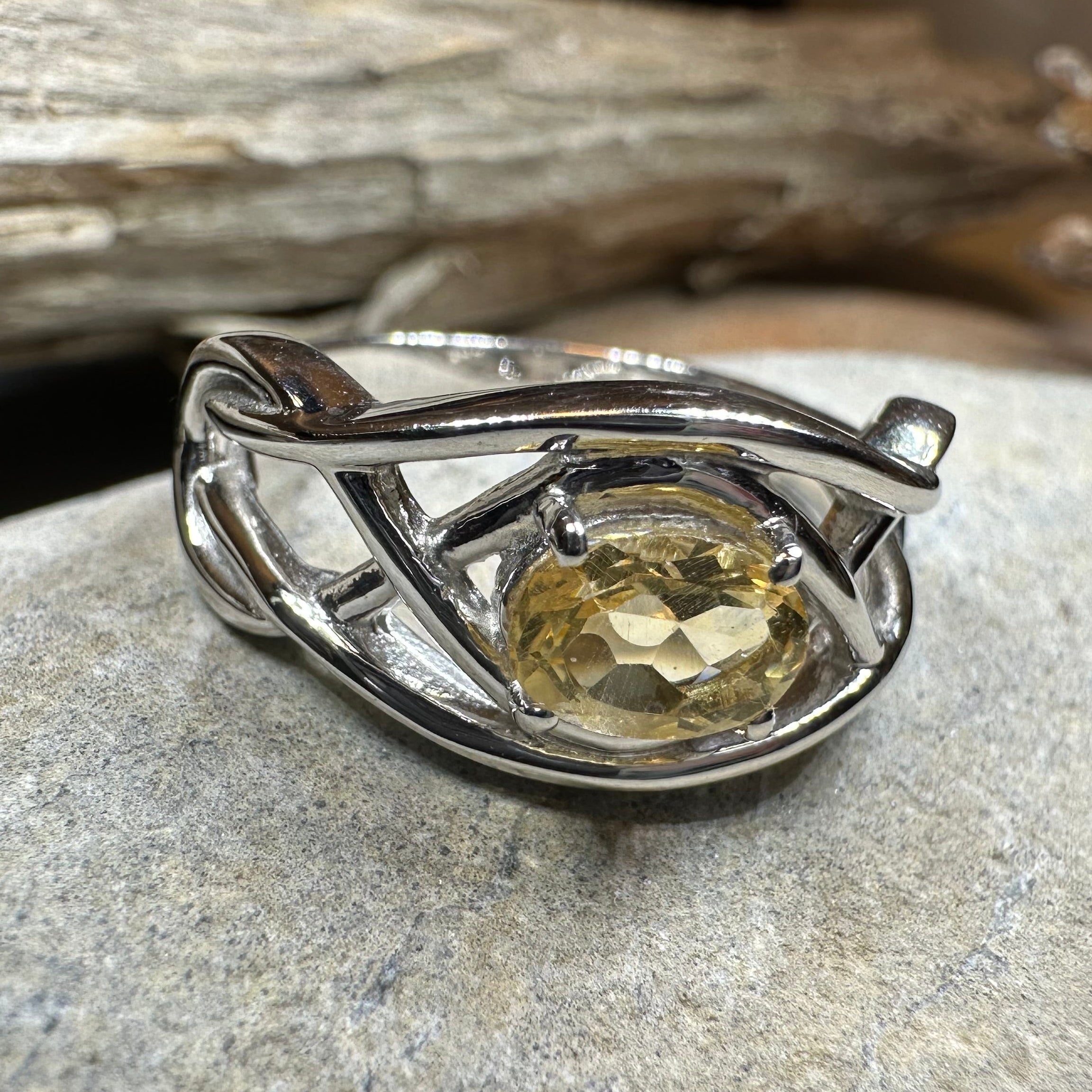 Blue Topaz Celtic Knot Ring