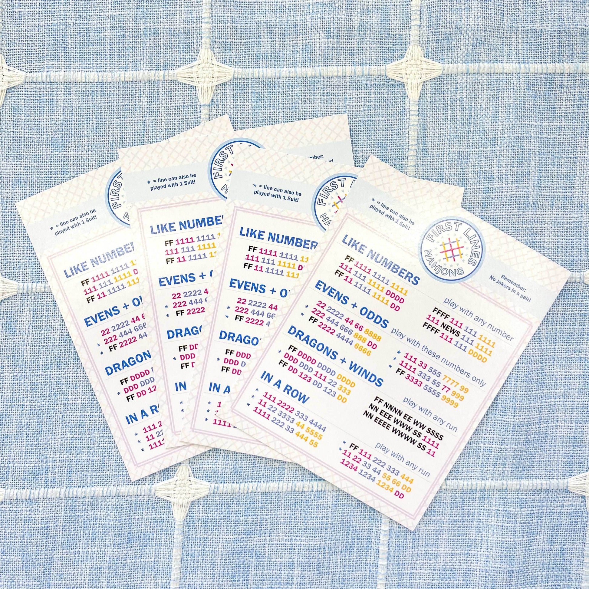 First Lines Mahjong Line Cards - 